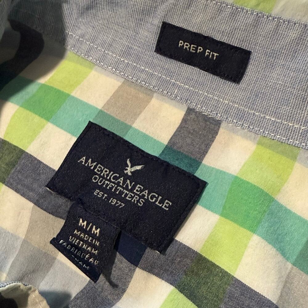 American Eagle Prep Fit Button Down - Medium - image 4